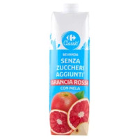 Carrefour Classic Senza Zuccheri Aggiunti* Arancia Rossa con Mela 1 L