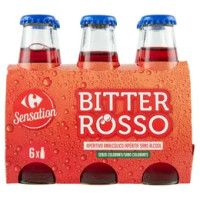 Carrefour Sensation Bitter Rosso 6 x 100 ml