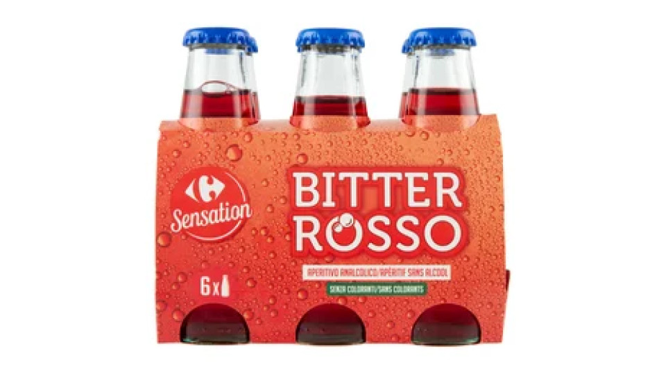 Carrefour Sensation Bitter Rosso 6 x 100 ml