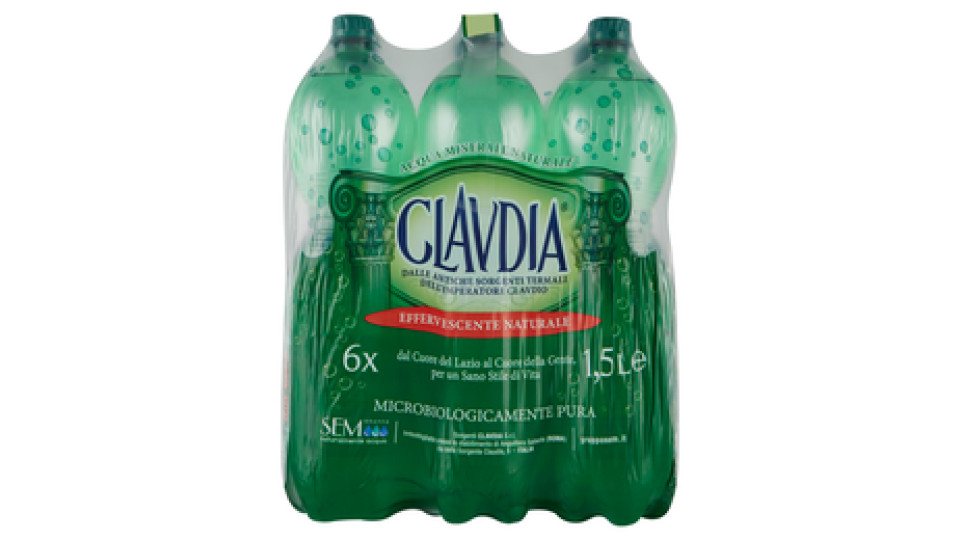 Clavdia Effervescente Naturale 6 x 1,5 L