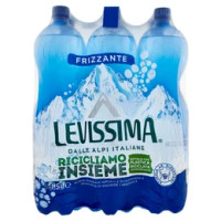 LEVISSIMA, Acqua Frizzante R-PET 25% 6 x 1,5 L