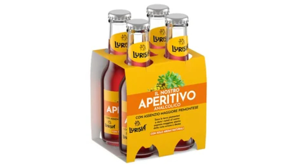 Lurisia il Nostro Aperitivo Analcolico con Assenzio Maggiore Piemontese 4 x 150 ml