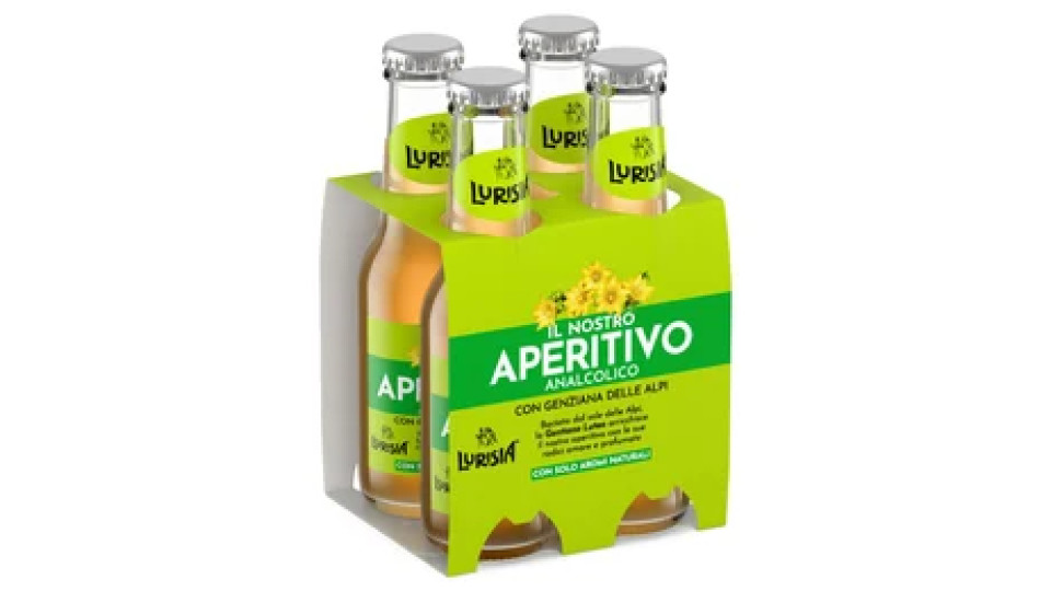 Lurisia il Nostro Aperitivo Analcolico con Genziana delle Alpi 4 x 150ml