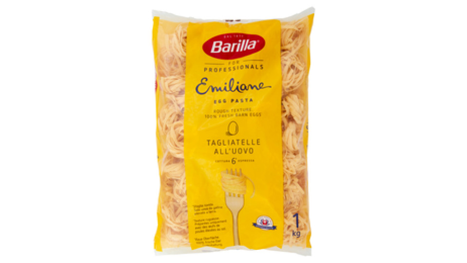 Barilla for Professionals Emiliane Pasta uovo Nidi Tagliatelle Catering Food Service 1 Kg