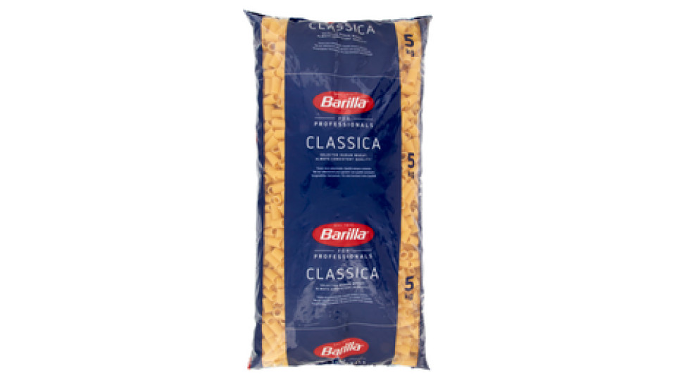 Barilla for Professionals Mezze maniche rigate n°84 Pasta classica corta Catering Food Service 5 kg