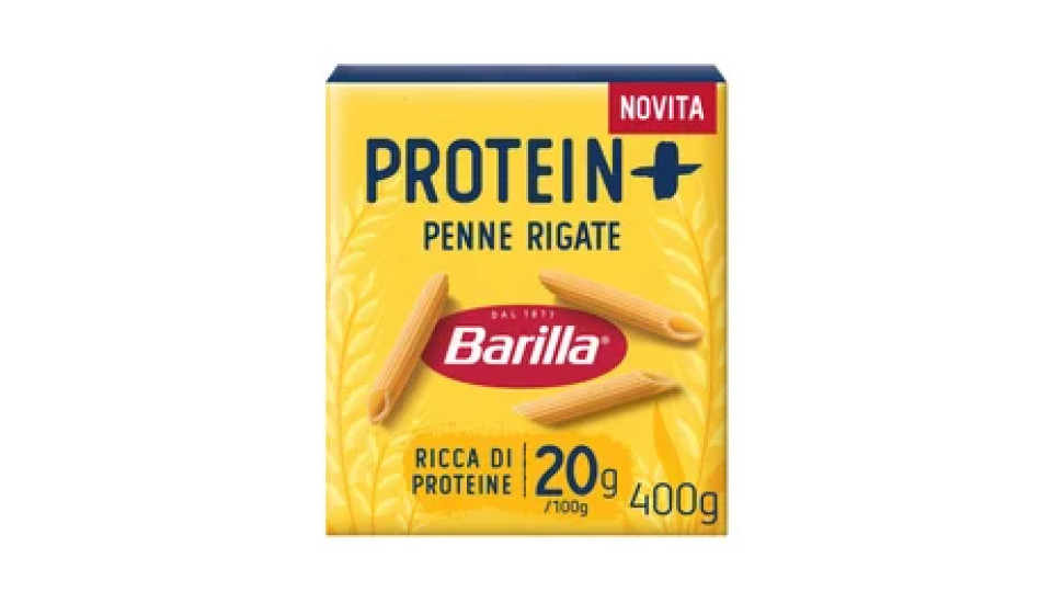 Barilla Protein+ Penne Rigate, Pasta Ricca di Proteine di Origine Vegetale, 400 g