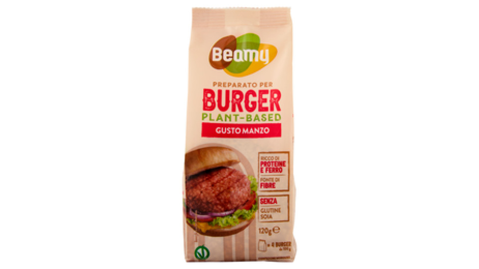 Beamy Preparato per Burger Plant-Based Gusto Manzo 120 g