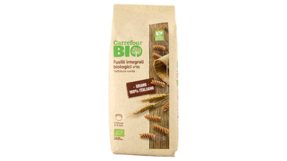 Carrefour Bio Fusilli integrali biologici n°91 500 g