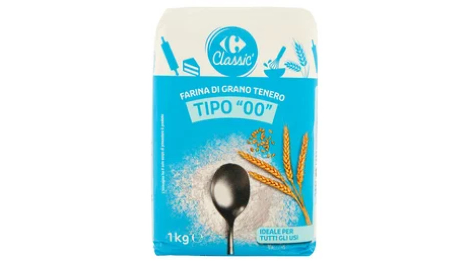 Carrefour Classic Farina di Grano Tenero Tipo "00" 1 kg