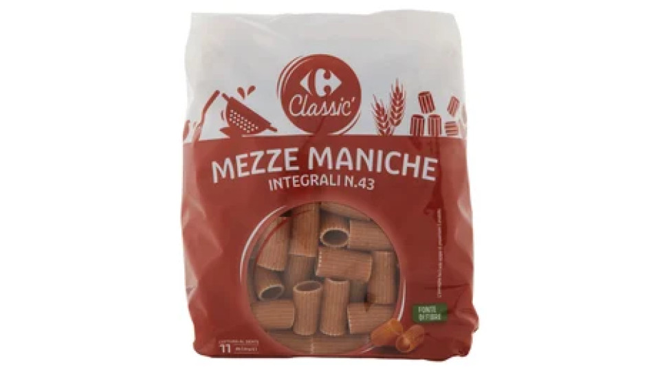 Carrefour Classic Mezze Maniche Integrali N.43 500 g