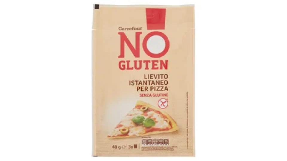 Carrefour No Gluten Lievito Istantaneo per Pizza 3 x 16 g