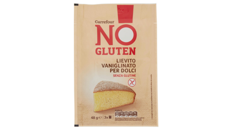 Carrefour No Gluten Lievito Vaniglinato per Dolci 3 x 16 g