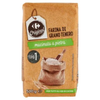 Carrefour Original Farina di Grano Tenero Tipo 2 macinata a pietra 500 g