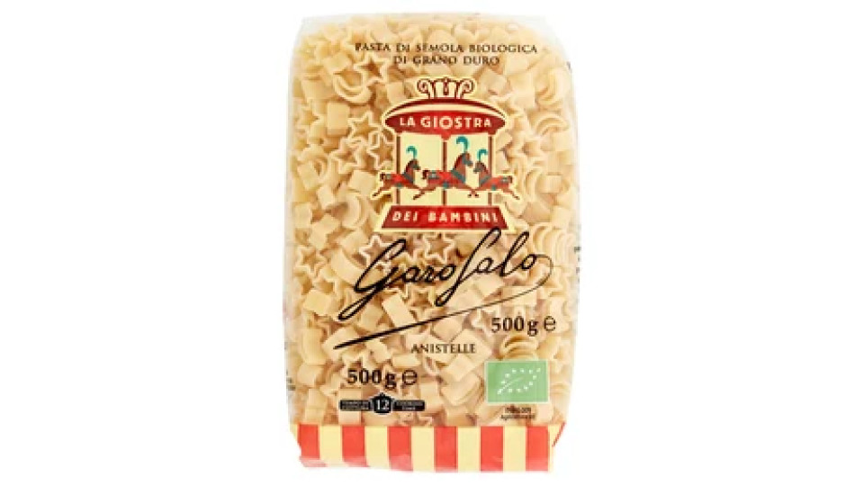Garofalo La Giostra Dei Bambini Anistelle No. 2-36 Pasta di Semola Biologica di Grano Duro 500 g