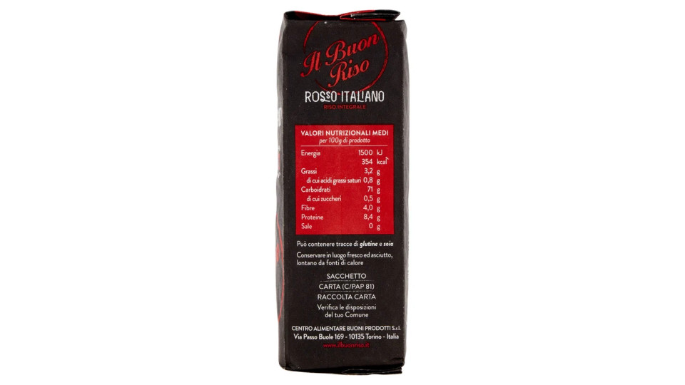 Il Buon Riso Rosso Italiano Integrale Parboiled 500 g