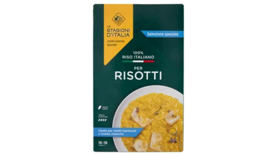 Le Stagioni d'Italia 100% Riso Italiano per Risotti 1 Kg