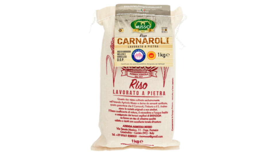 Musso Riso Carnaroli Riso di Baraggia Biellese e Vercellese D.O.P. 1 kg
