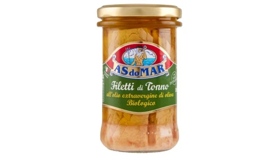 Asdomar Filetti di Tonno all'olio extravergine di oliva Biologico 250 g