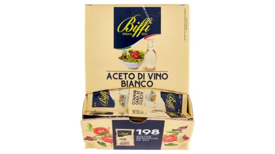 Biffi La Linea Professionale Aceto di Vino Bianco Bustine 198 x 5 ml