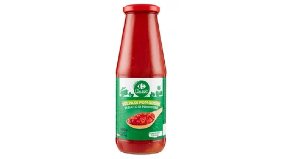 Carrefour Classic Polpa di Pomodoro in Succo di Pomodoro 680 g