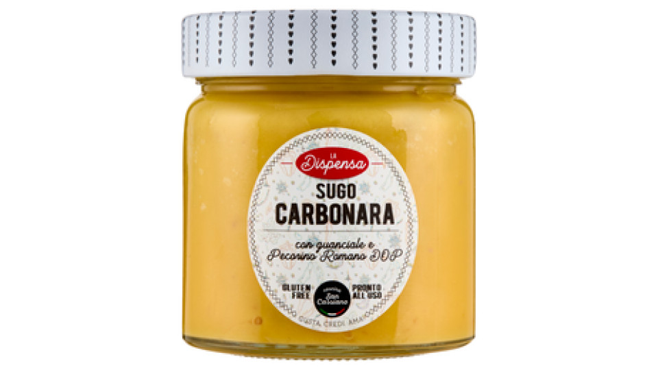 cascina San Cassiano La Dispensa Sugo Carbonara con guanciale e Pecorino Romano DOP 190 g