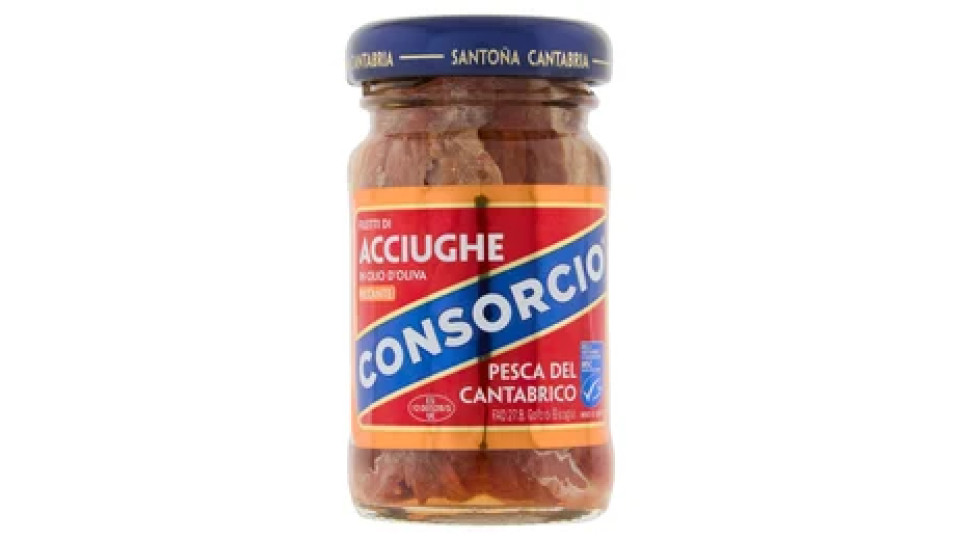 Consorcio Fletti di Acciughe in Olio d'Oliva Piccante 65 g