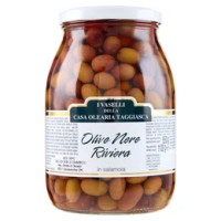 I Vaselli della Casa Olearia Taggiasca Olive Nere Riviera in salamoia 1100 g