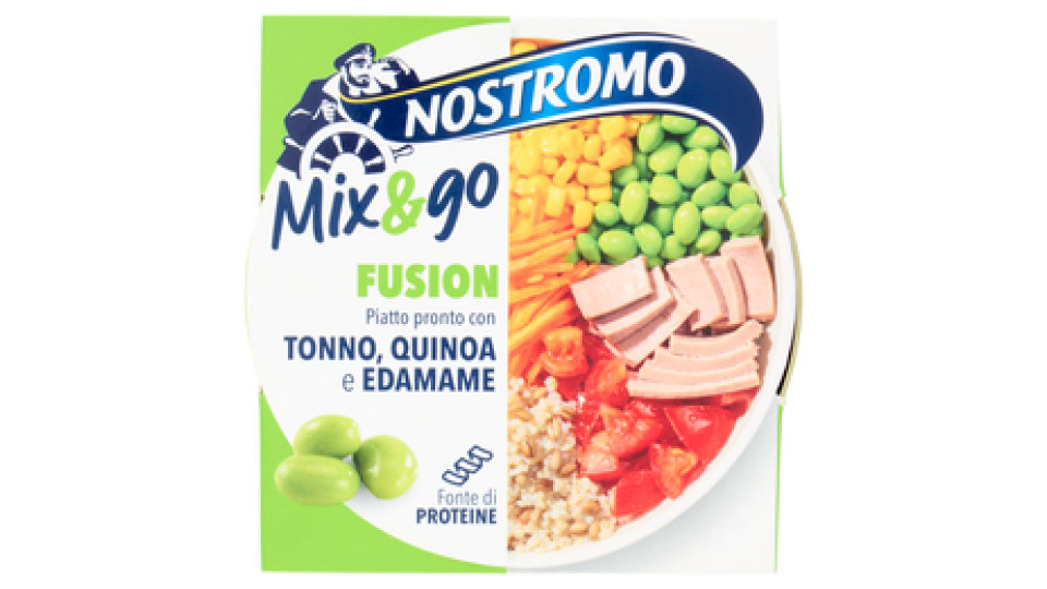 Nostromo Mix&go Fusion Piatto pronto con Tonno, Quinoa e Edamame 190 g