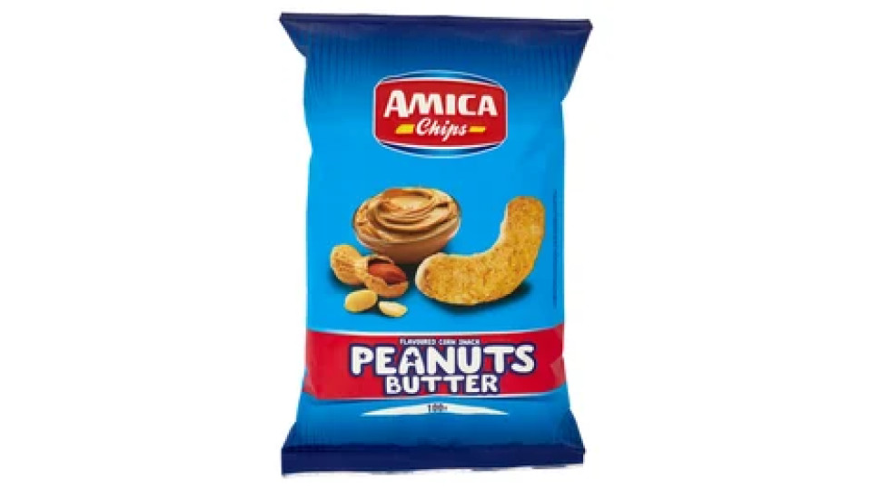 Amica Chips Flavoured Corn Snack Peanuts Butter 100 g