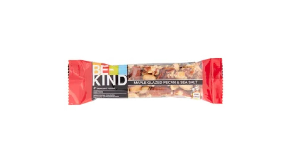 Be-Kind Barretta Noci Pecan, Sciroppo d'Acero, Sale Marino 40 g