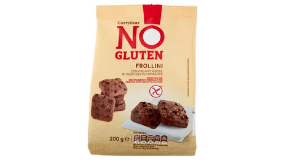 Carrefour Classic Frollini con Gocce di Cioccolato Fondente No Gluten!* 200 g