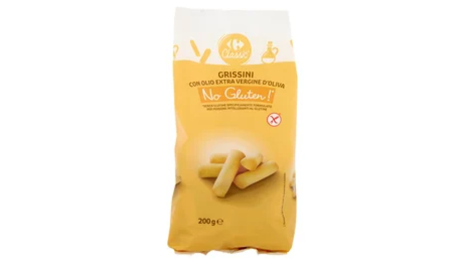 Carrefour Classic Grissini con Olio Extra Vergine d'Oliva No Gluten!* 200 g
