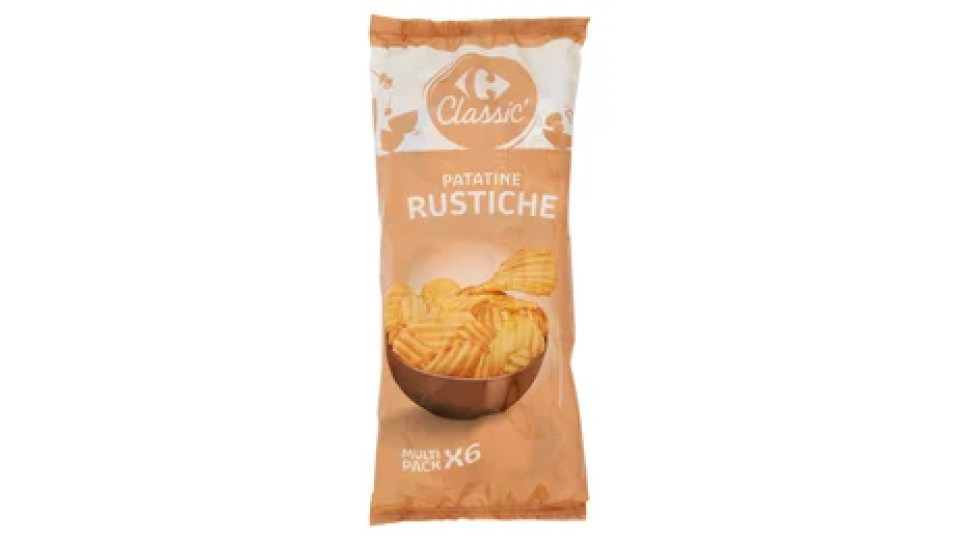 Carrefour Classic Patatine Rustiche 6 x 25 g