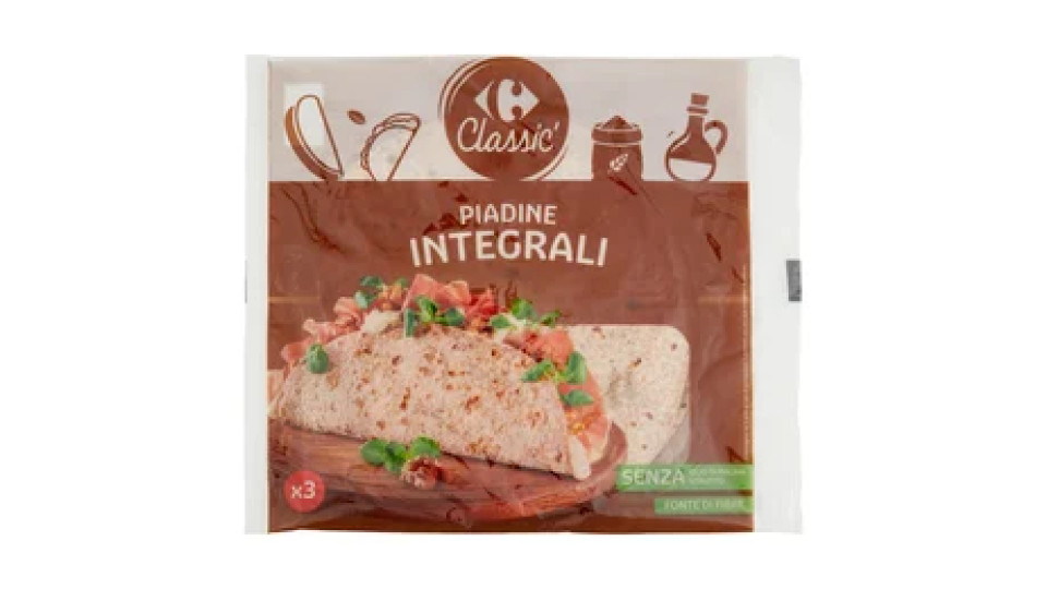 Carrefour Classic Piadine Integrali 3 x 100 g