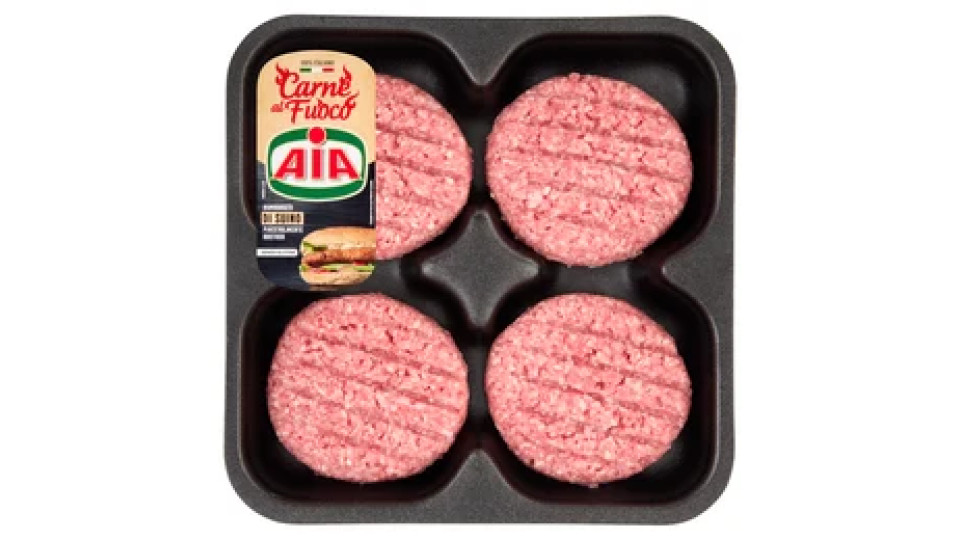 Aia Carne al Fuoco Hamburger di Suino 0,600 kg