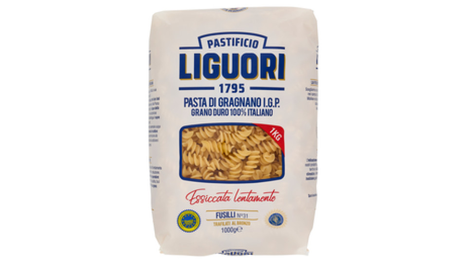 Pastificio Liguori Pasta di Gragnano I.G.P. Fusilli N°31 1000 g