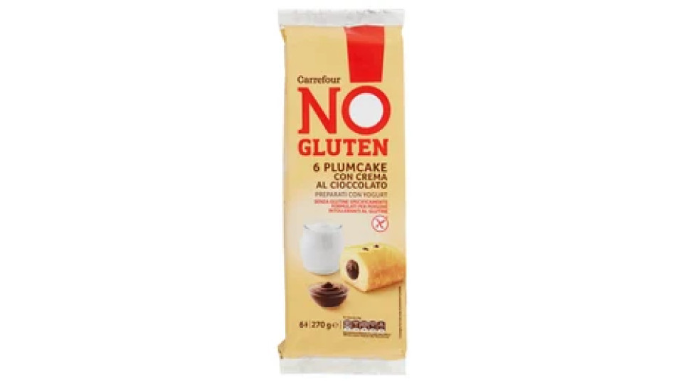 Carrefour No Gluten 6 Pulmcake con Crema al Cioccolato 6 x 45 g