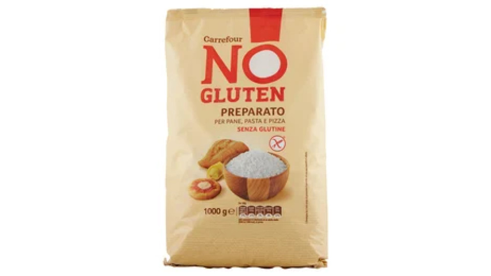 Carrefour No Gluten Preparato per Pane, Pasta e Pizza 1000 g