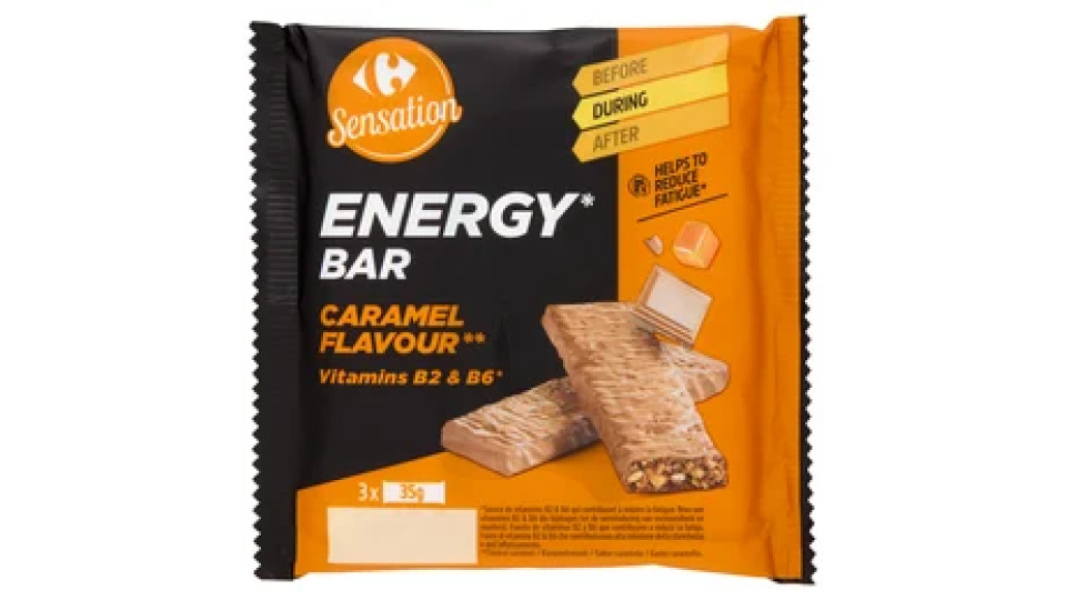 Carrefour Sensation Energy* Bar Gusto Caramello 3 x 35 g