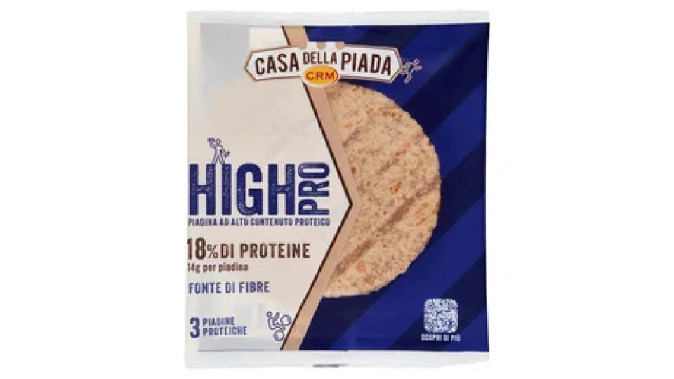 Casa della Piada High Pro Piadina ad Alto Contenuto Proteico 3 Piadine 225 g