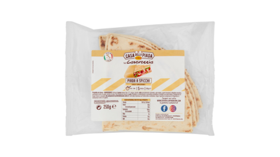 Casa della Piada la Casereccia Piada a Spicchi 5 Spicchi 250 g