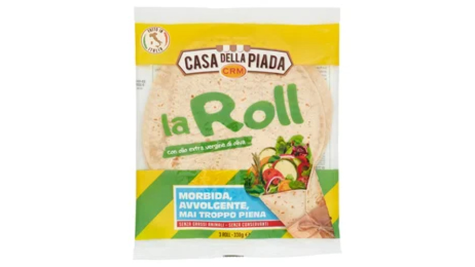 Casa della Piada la Roll con olio extra vergine di oliva 3 Roll 330 g