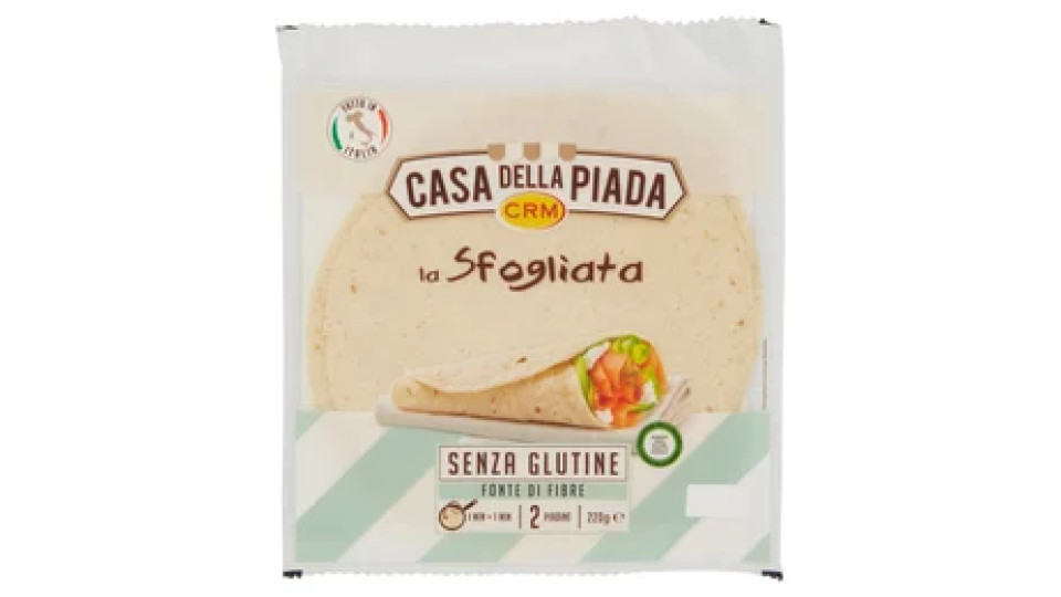 Casa della Piada la Sfogliata Senza Glutine 2 Piadine 220 g