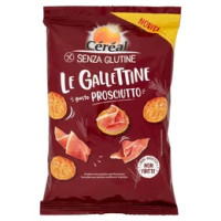 Céréal Senza Glutine Le Gallettine, gusto Prosciutto, mini gallette ai cereali non fritte - 70 g