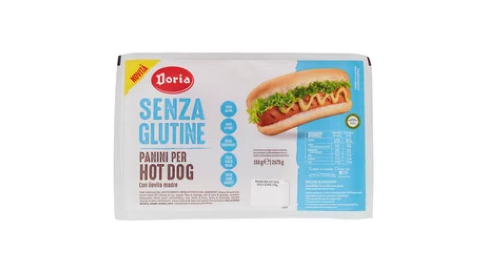Doria Senza Glutine Panini per Hot Dog 2 x 75 g