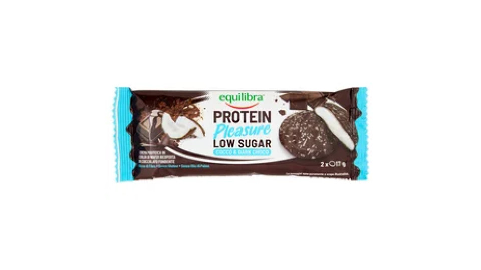 Equilibra Doblone Protein Pleasure Low Sugar Cocco &amp; Dark Choco 2 x 17 g