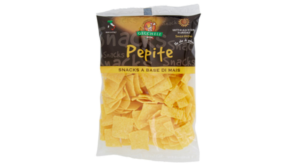 Gecchele Pepite Snacks a Base di Mais 150 g