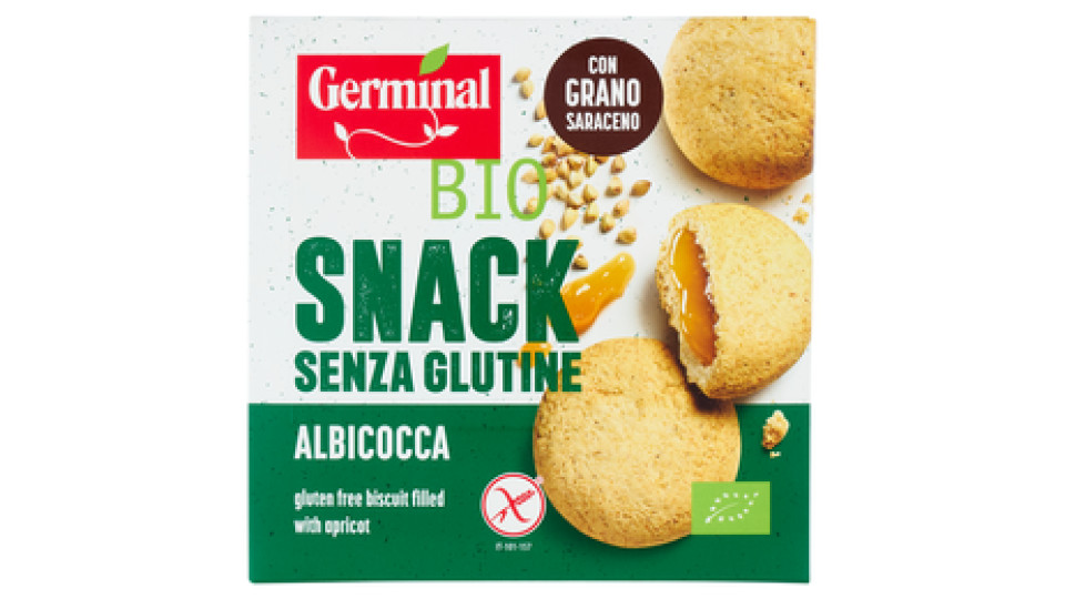 Germinal Bio Biscotti Albicocca Grano Saraceno Gluten Free 6 x 33,4 g