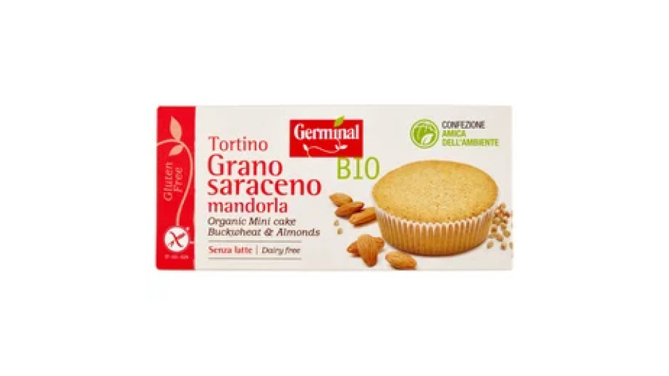 Germinal Bio Tortino Grano saraceno mandorla Gluten Free 4 x 45 g
