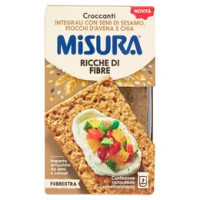 Misura Fibrextra Croccanti Integrali con Semi di Sesamo, Fiocchi d'Avena e Chia 160 g